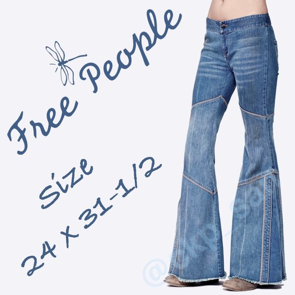 Free People Denim - Super Rare Free People Seamed Bambi Flare Size 24